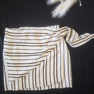 Pinstripe Wrap Skirt